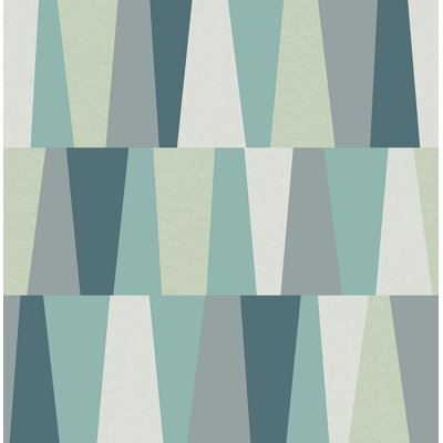 Seabrook Designs Jean Macey Striped Geometric Unpasted Wallpaper