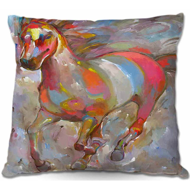 Coussin décoratif à chevaux à chemin de tapis lisse pour canapé ii, 20 po x 20 po