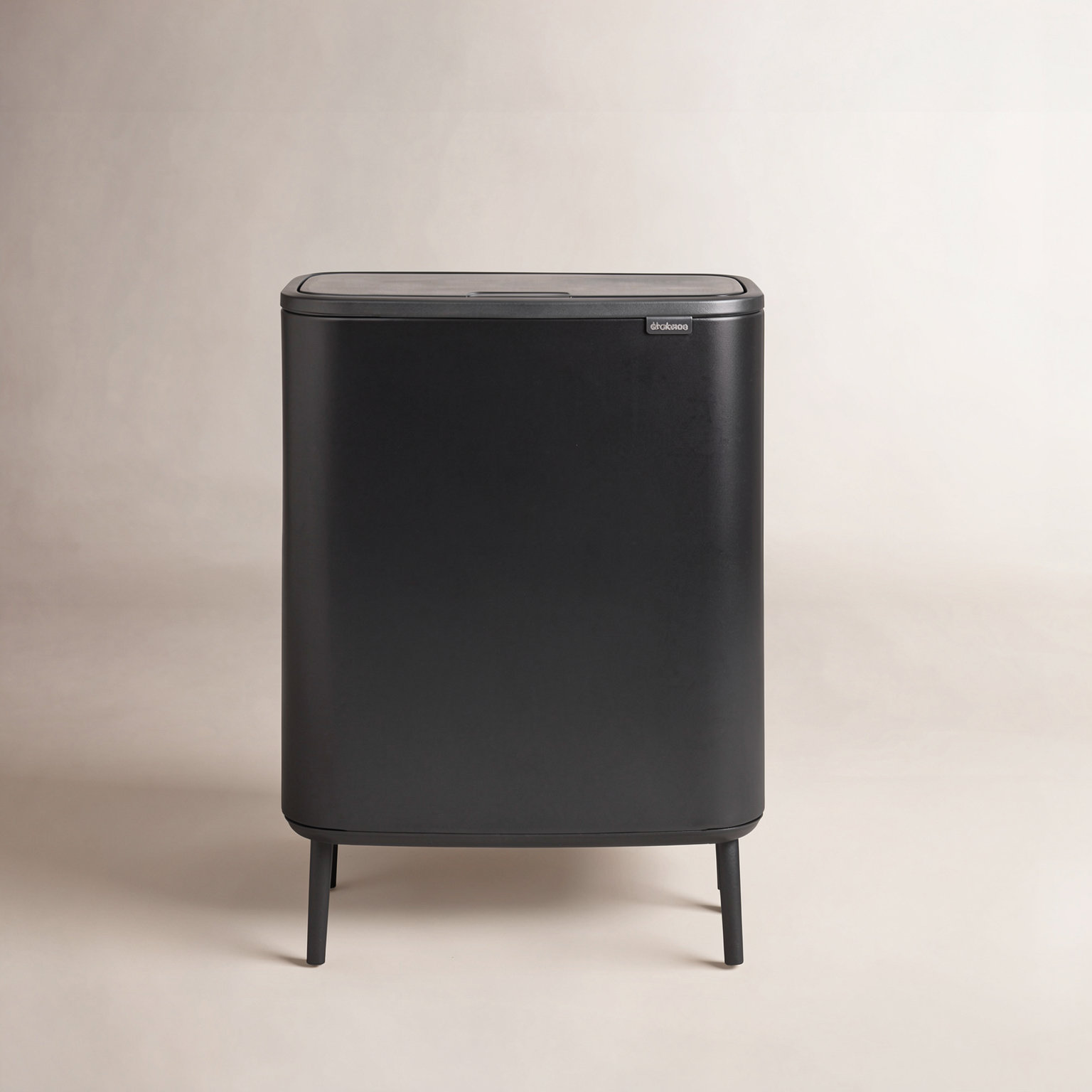 Brabantia Bo Hi Touch Dual Recycling Can, Matte Black