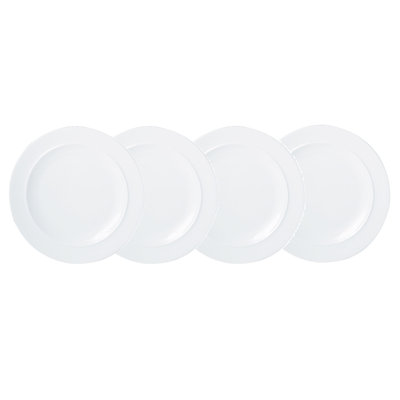 Ensemble de 4 assiettes blanches