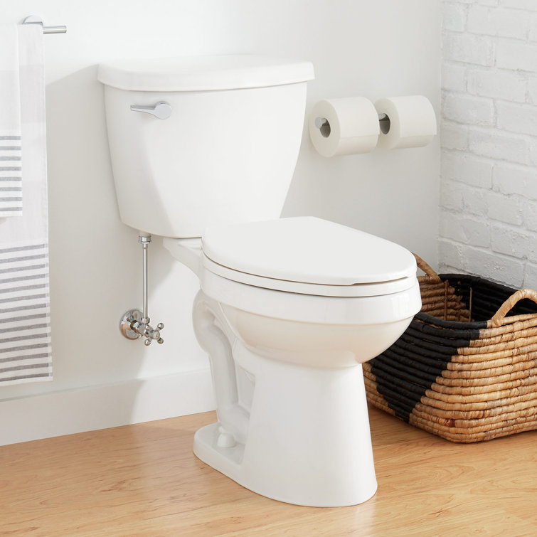 Signature Hardware Bradenton Two Piece Elongated Toilet with 14" Rough In  16" Bowl Height
