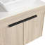 Ensemble de meuble-lavabo moderne 24 po avec lavabo en céramique, meuble-lavabo mural en chêne blanc avec porte à fermeture douce