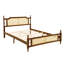 Lit en bois de pin avec tête de lit et pied de lit en rotin Bilderback-112306158-112306159