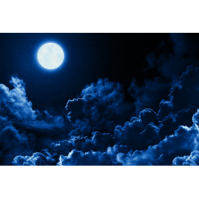 Bright Full Moon - Wrapped Canvas Print