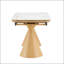 Table de salle à manger extensible avec plateau en pierre et pieds en bois-516337093