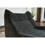 Fauteuil à billes surdimensionné gris pour adultes - rembourrage à haute éponge, revêtement de chenille confortable