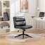 Chaise grise pour bureau à domicile - pivotante à 360°, hauteur réglable, assise pivotante avec large assise grise, idéale pour la maison ou le bureau