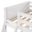 Lit mezzanine simple en bois massif avec échelle-1049002495