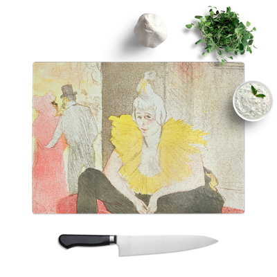 The Seated Clowness by Henri De Toulouse-Lautrec Chopping Board