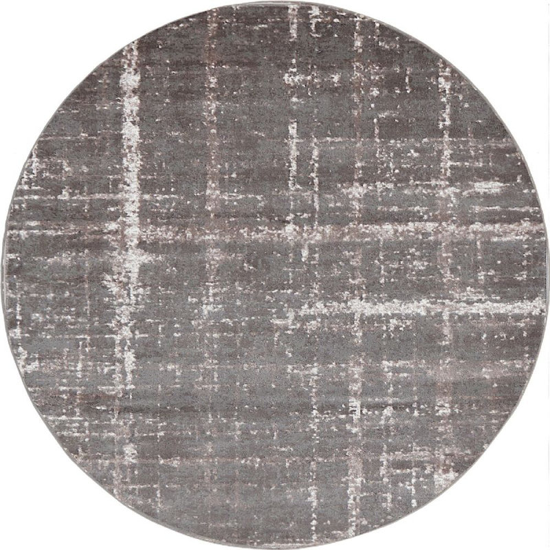 Heights Abstract Indoor Rug, Round 8'