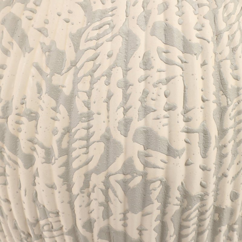 Vase en faïence à motif texturé moderne, H 20 po x l 10 po x P 10 po