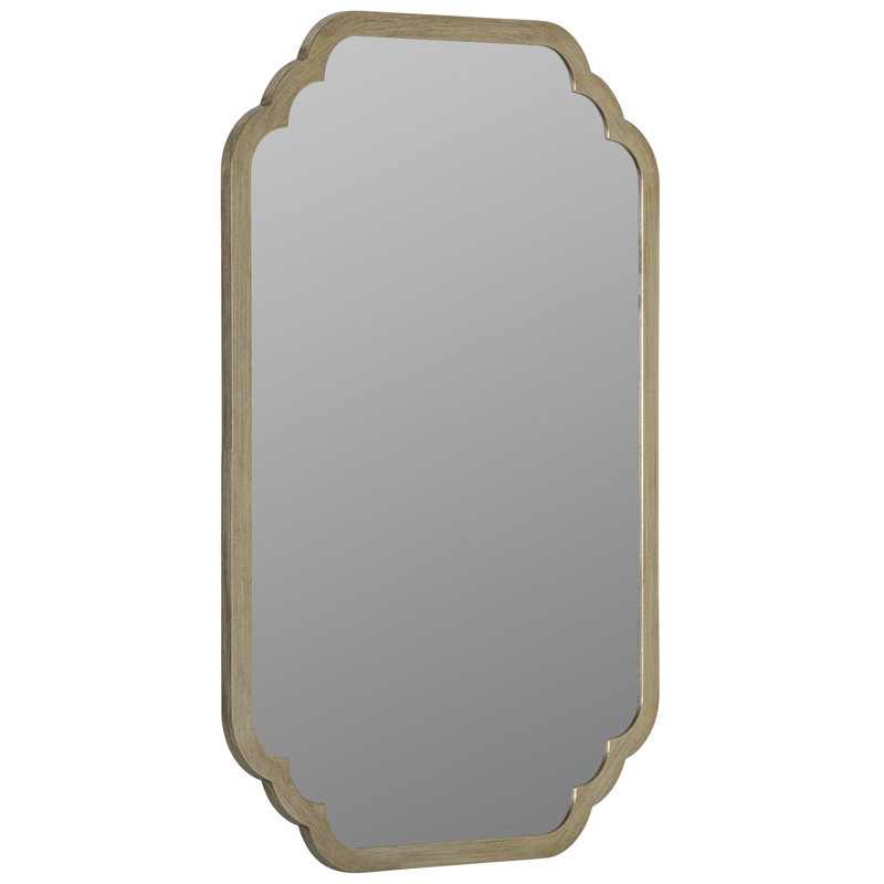 Covell Scalloped Mirror, Silver Leaf
