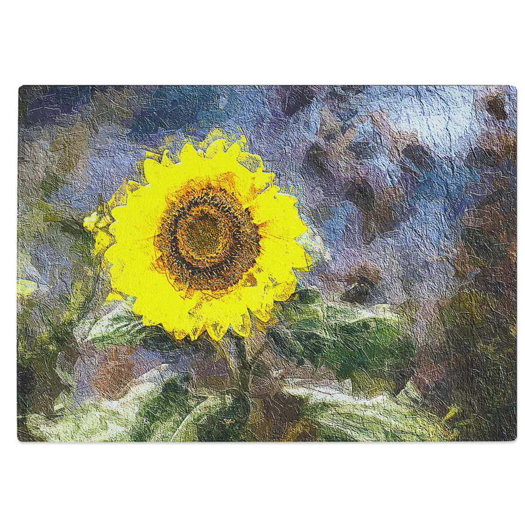Tempered Glass Sunflower Chopping Board
