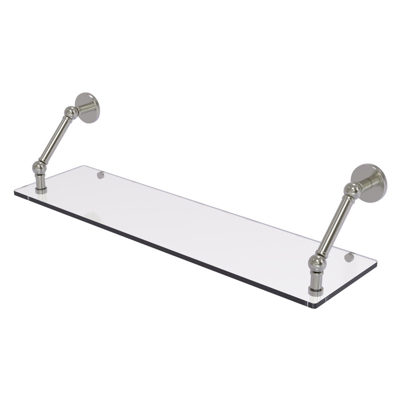Dalston Bracket Shelf, Satin Nickel, 8" H x 18" W x 8'" D