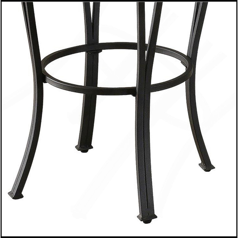 Tabouret de bar pivotant noir avec siège rembourré