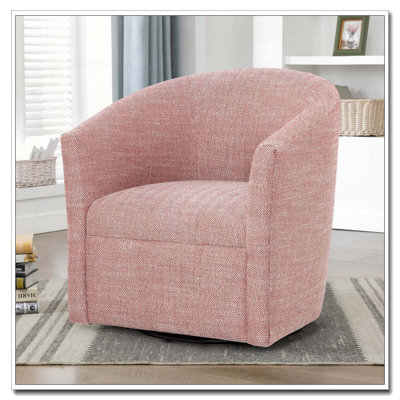 Lainey Henna Swivel Barrel Chair