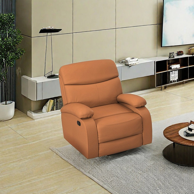 Fauteuil inclinable Sejal, Similicuir orange
