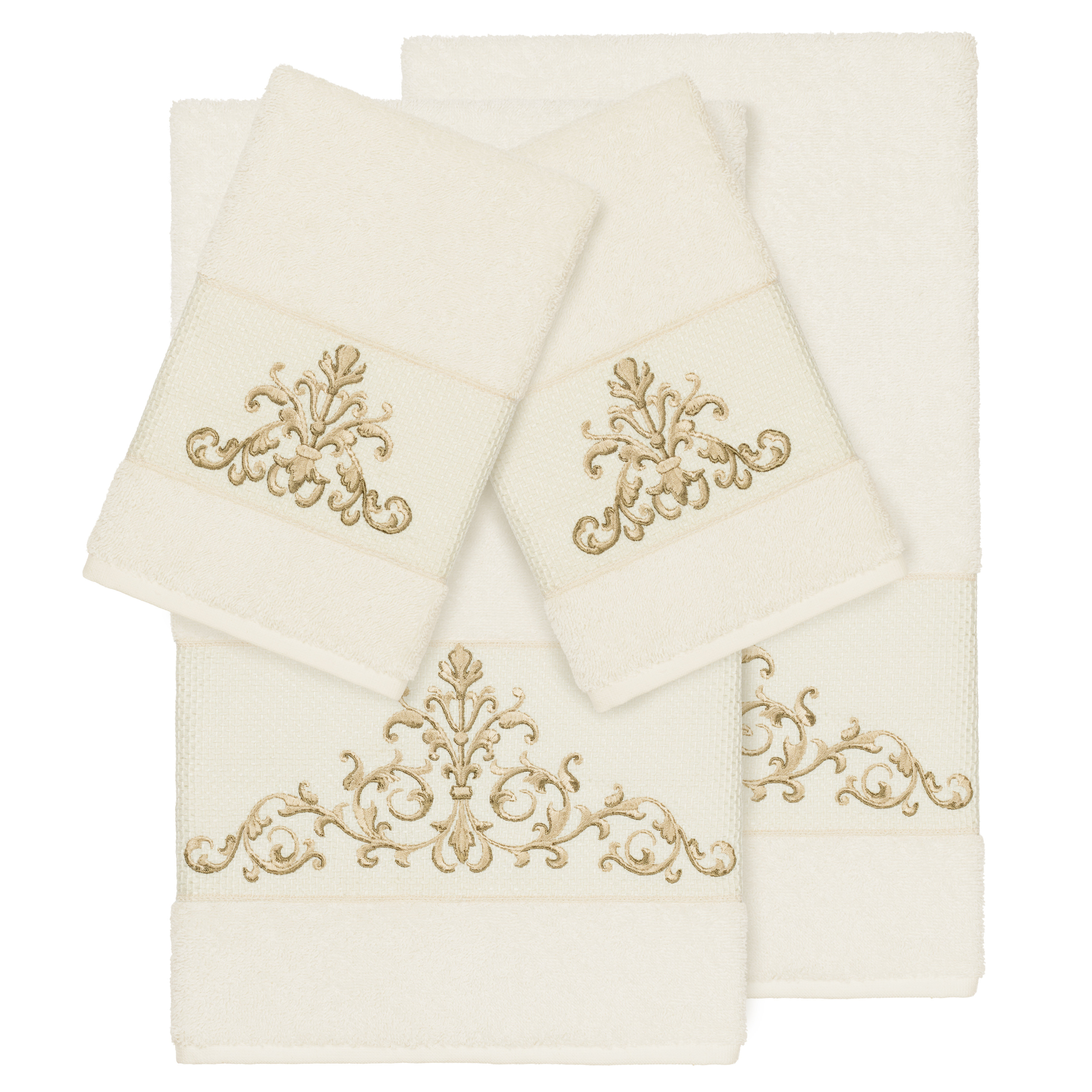 Linum Home Textiles Embellished 4 Piece Towel Set & Reviews | Wayfair