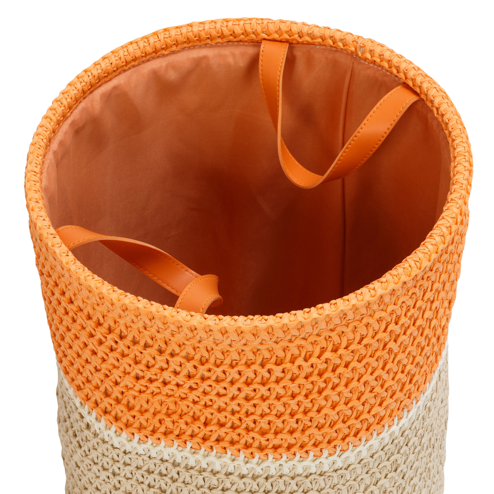 Decorative Basket, Orange/Brown