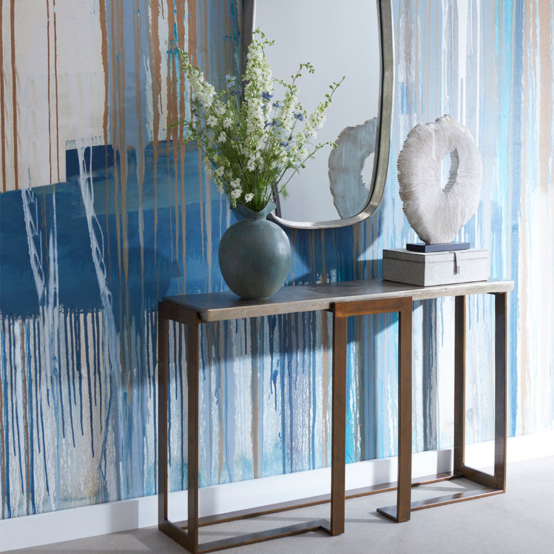 Vela Elongated Metal Beveled Mirror