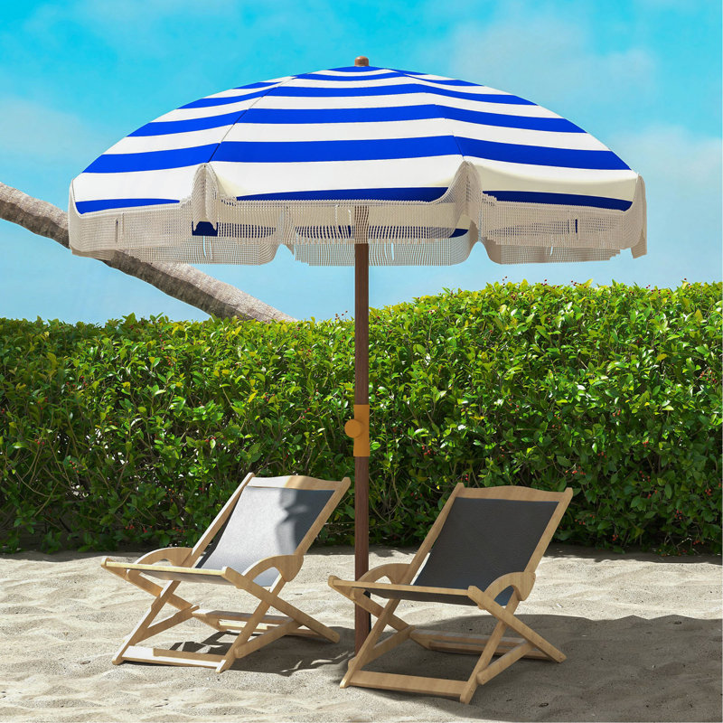 Parasol de plage portatif 6,2 pi Outsunny, Bleu