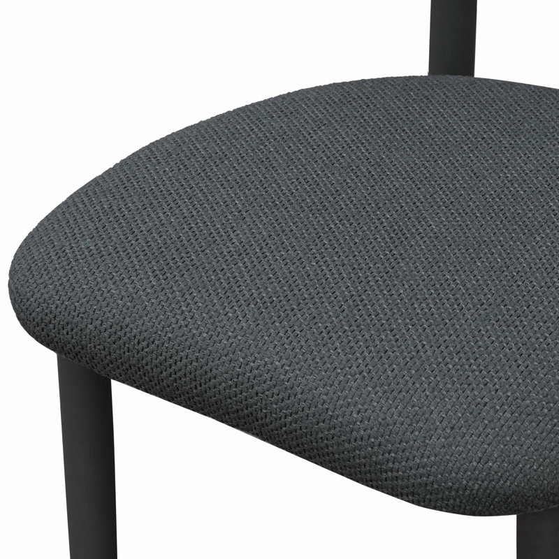 Chaise d'appoint d'extérieur texturée Snyder Enfield, Noir