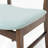 Cole Dining Side Chair Set Of 2, Open Curved Back, Mint Green, Brown