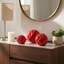 Sagebrook Home 3-Pieces 4/5/6" Varena Red Decor Balls