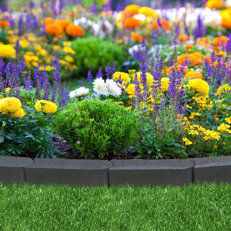  12 Pack 12 "x 4" Stomp Edge Slate Lightweight Garden Borders