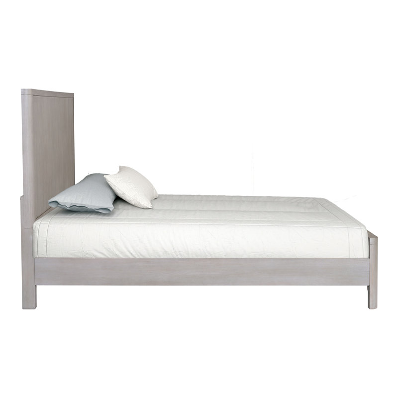 Ahern Solid Wood Panel Bed, King