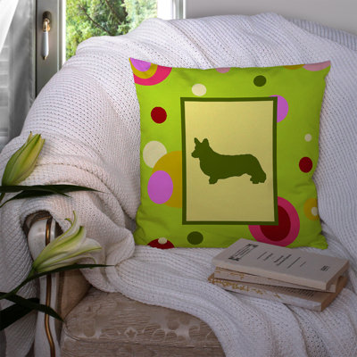 Coussin décoratif intérieur/extérieur corgi