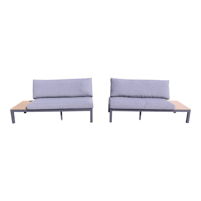 65'' Wide Aluminum Loveseat with Cushions