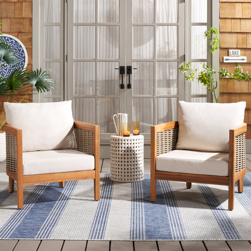 Ensemble de 2 chaises de patio Daun, Natural