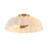 2-Light Matte Pleated Glass Semi-Flush Mount