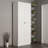 Elegant Hall Stand, White, 35.4 x 83.1 x 13.8 inches | 100% Melamine Coated Particle Board, Thickness: 0.7 inches | Stylish Storage Solution for Entryway, Traditional Design, Durable & Easy to Clean