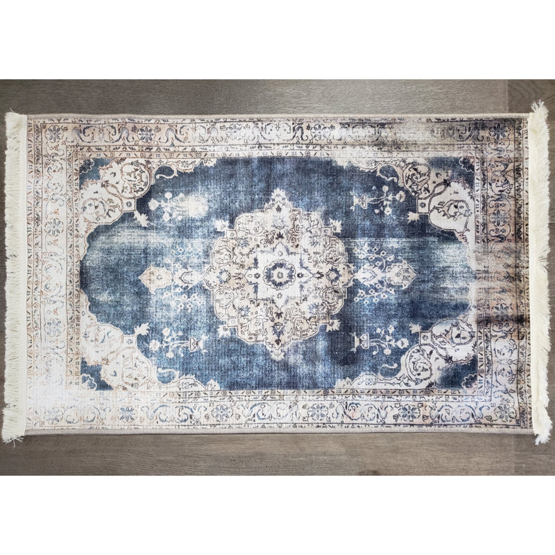 Covin Chenille Oriental Indoor Rug, Rectangle 2'7" x 4'11"