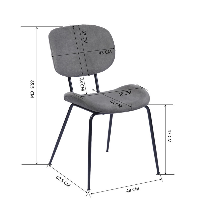 Chellsey Upholstered Chair, Grey