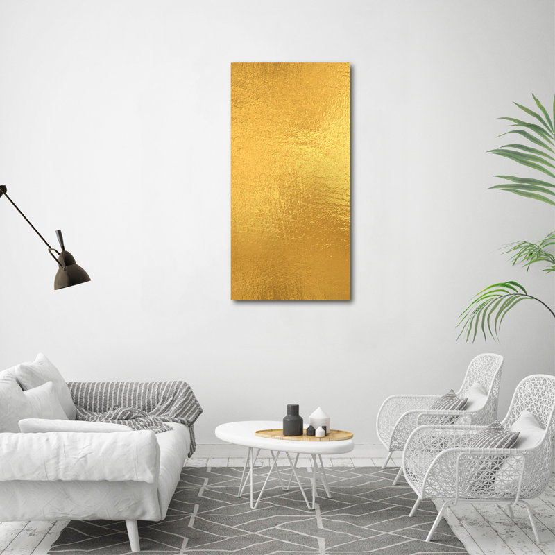 Golden Foil Background - Wrapped Canvas Print