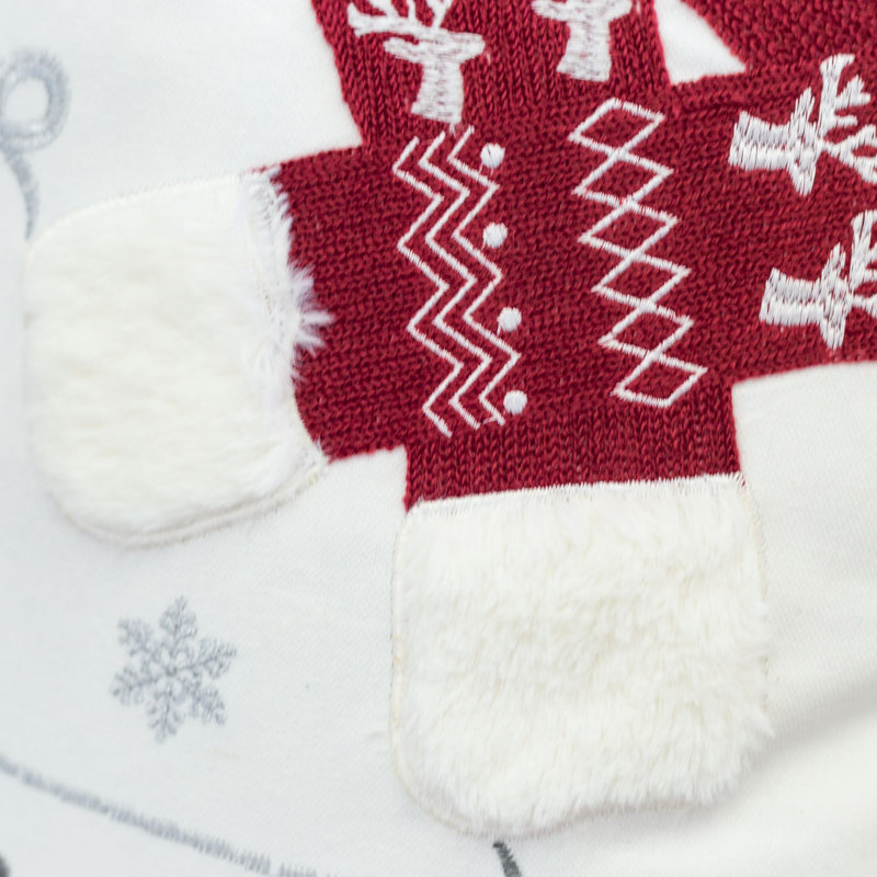 Let It Snow Christmas Throw Pillow, Red