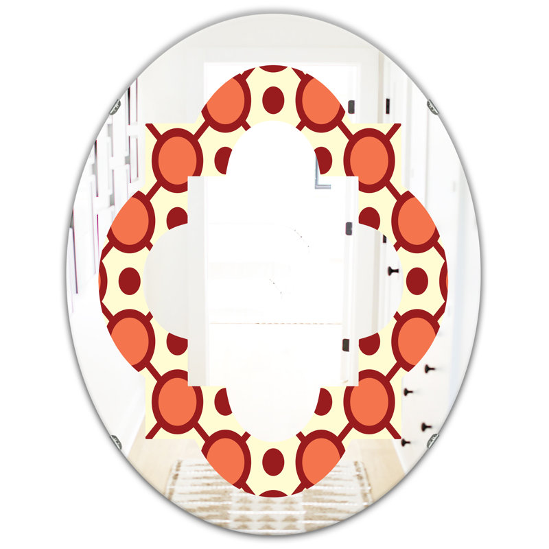 Miroir mural sans cadre Quatrefoil, L 24 po x H 32 po, Quadrilobe géométrique