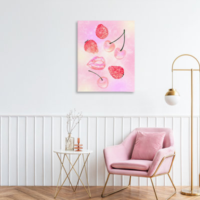 Toile de fruits roses et bisous, design par Ziwei Li