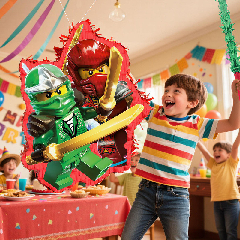 4 Pcs Ninja Pinatas Bundle - Ninja Theme Piñata