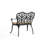 Cast aluminium bench with cushion-419484094