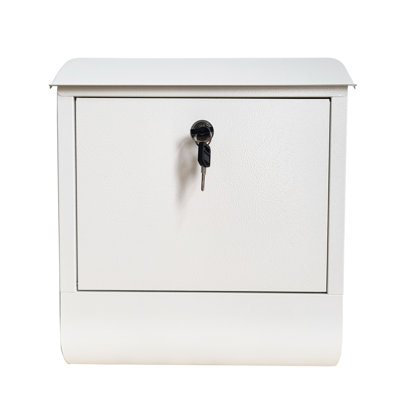Ultimate Secure Wall Mounted Locking Steel Mailbox, MD10W (White)