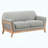 Living room sofa set - grey 2-piece