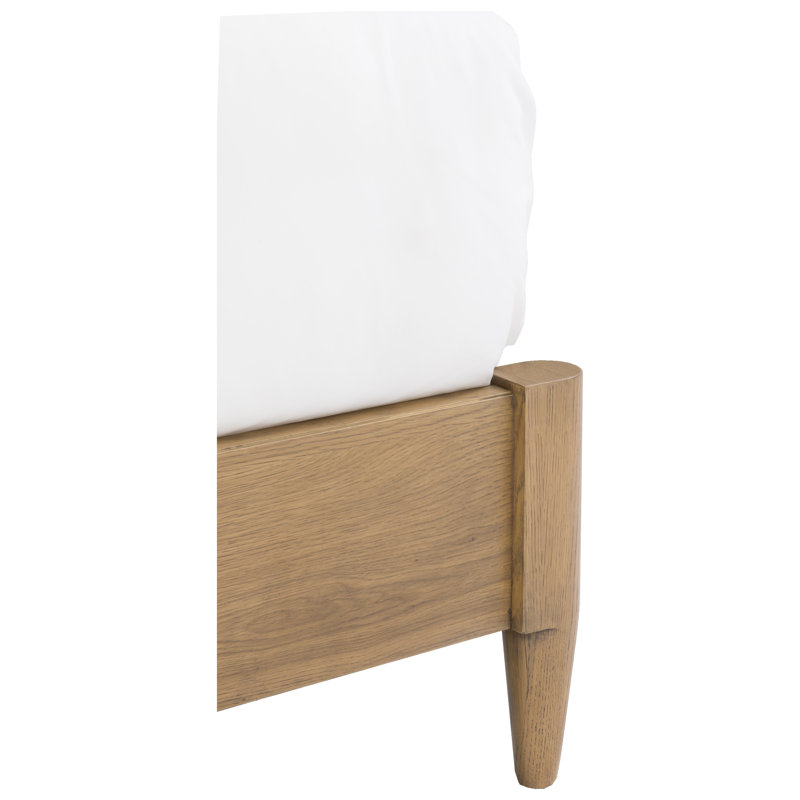 Maxwell Solid Wood Bed, Sunlit Oak, Queen