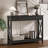 Black Console Table With Drawer And Storage Shelves, Foyer Sofa Table Narrow For Entryway, Living Room, Hallway