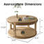 Table basse ronde en bois, table circulaire pour le salon-1356028210