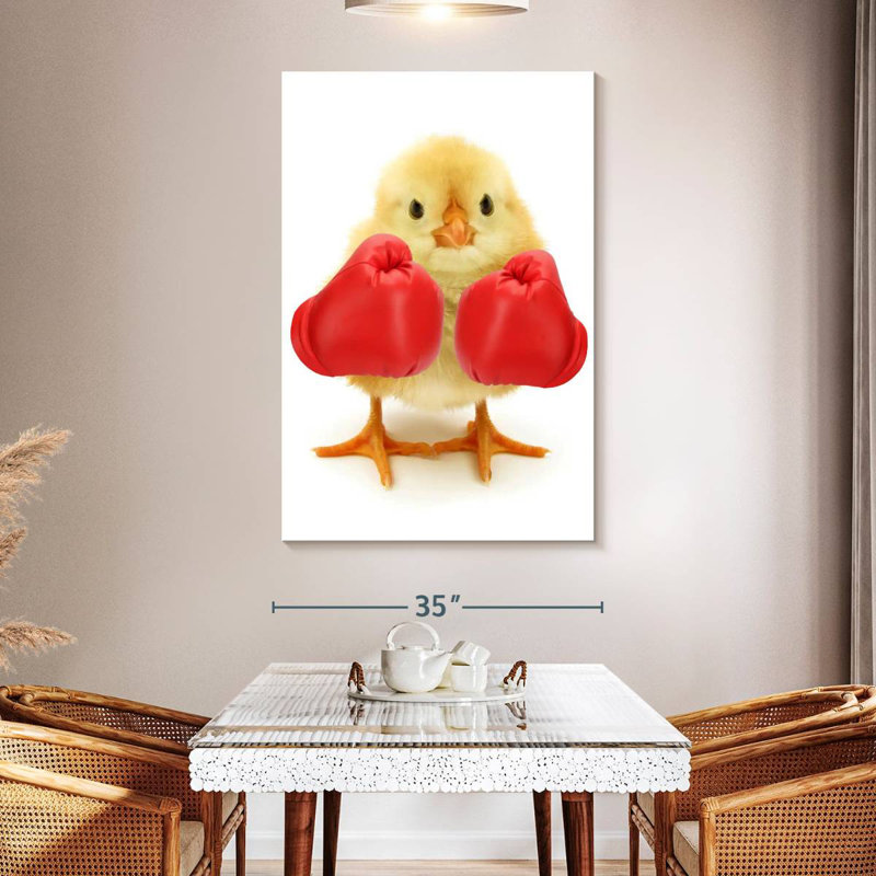 Ketti Funny Boxer Chick, 51" H x 34" W