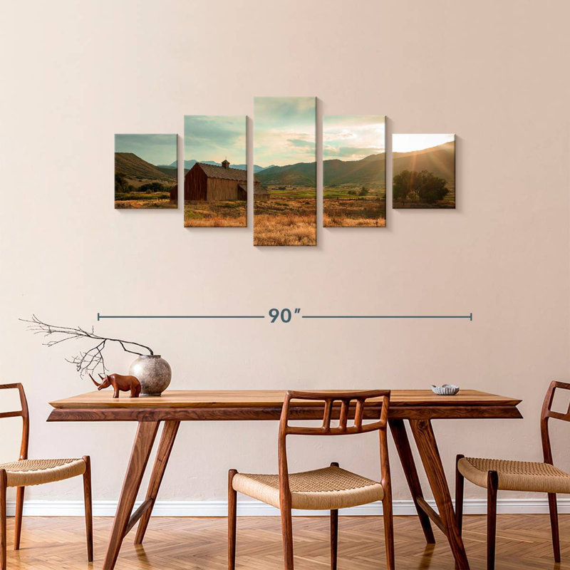 Rustic Farm Barn, 36" H x 80" W